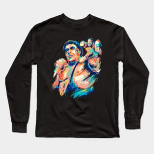 Andre The Giant Paint Style Long Sleeve T-Shirt